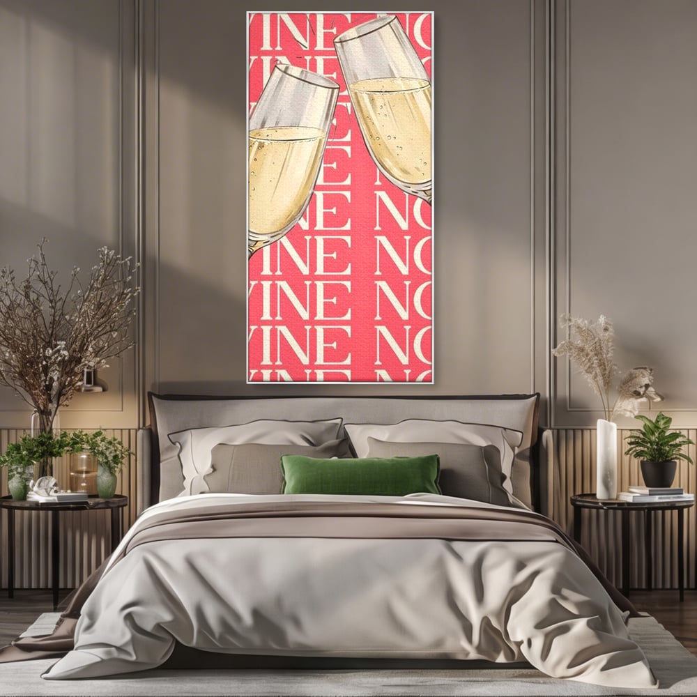 Leinwand Premium Canvas Wandkunst, LuxCanva® N1162, Spaß am Glas, Champagner, Gläser, Gläser, Toast, Sekt, Modern, Party, Kneipe, Pub, Bar, Lounge, Restaurant, Küche