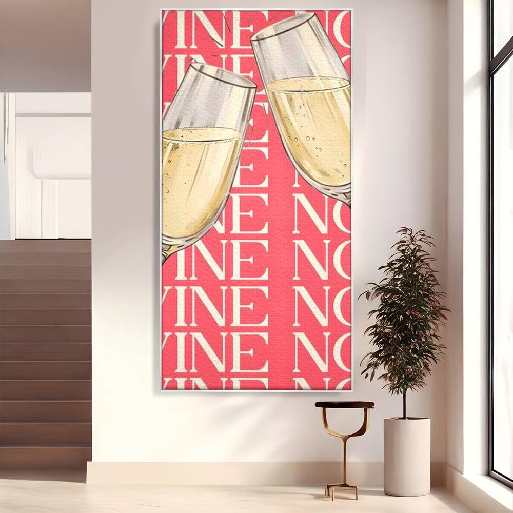 Leinwand Premium Canvas Wandkunst, LuxCanva® N1162, Spaß am Glas, Champagner, Gläser, Gläser, Toast, Sekt, Modern, Party, Kneipe, Pub, Bar, Lounge, Restaurant, Küche