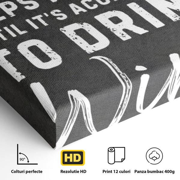 Tablou Canvas Premium, LuxCanva® N1163, Alegerea Perfecta, Motivational, Cafea, Vin, Bauturi, Energie, Rasfat, Cafenea, Pub, Bar, Lounge, Restaurant, Bucatarie