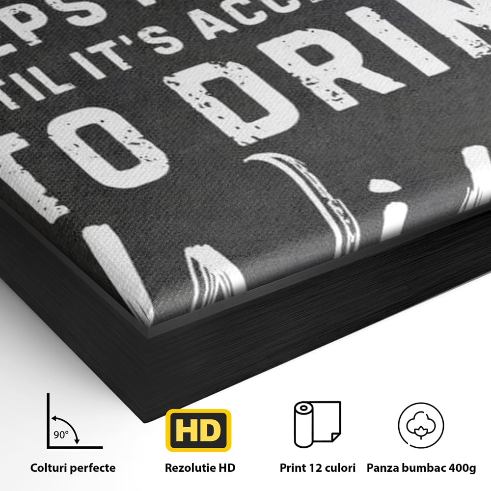 Tablou Canvas Premium, LuxCanva® N1163, Alegerea Perfecta, Motivational, Cafea, Vin, Bauturi, Energie, Rasfat, Cafenea, Pub, Bar, Lounge, Restaurant, Bucatarie