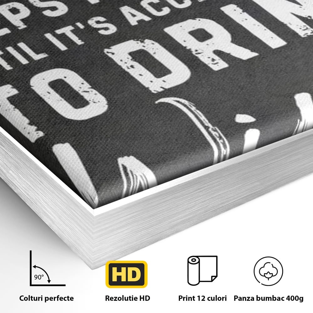Tablou Canvas Premium, LuxCanva® N1163, Alegerea Perfecta, Motivational, Cafea, Vin, Bauturi, Energie, Rasfat, Cafenea, Pub, Bar, Lounge, Restaurant, Bucatarie