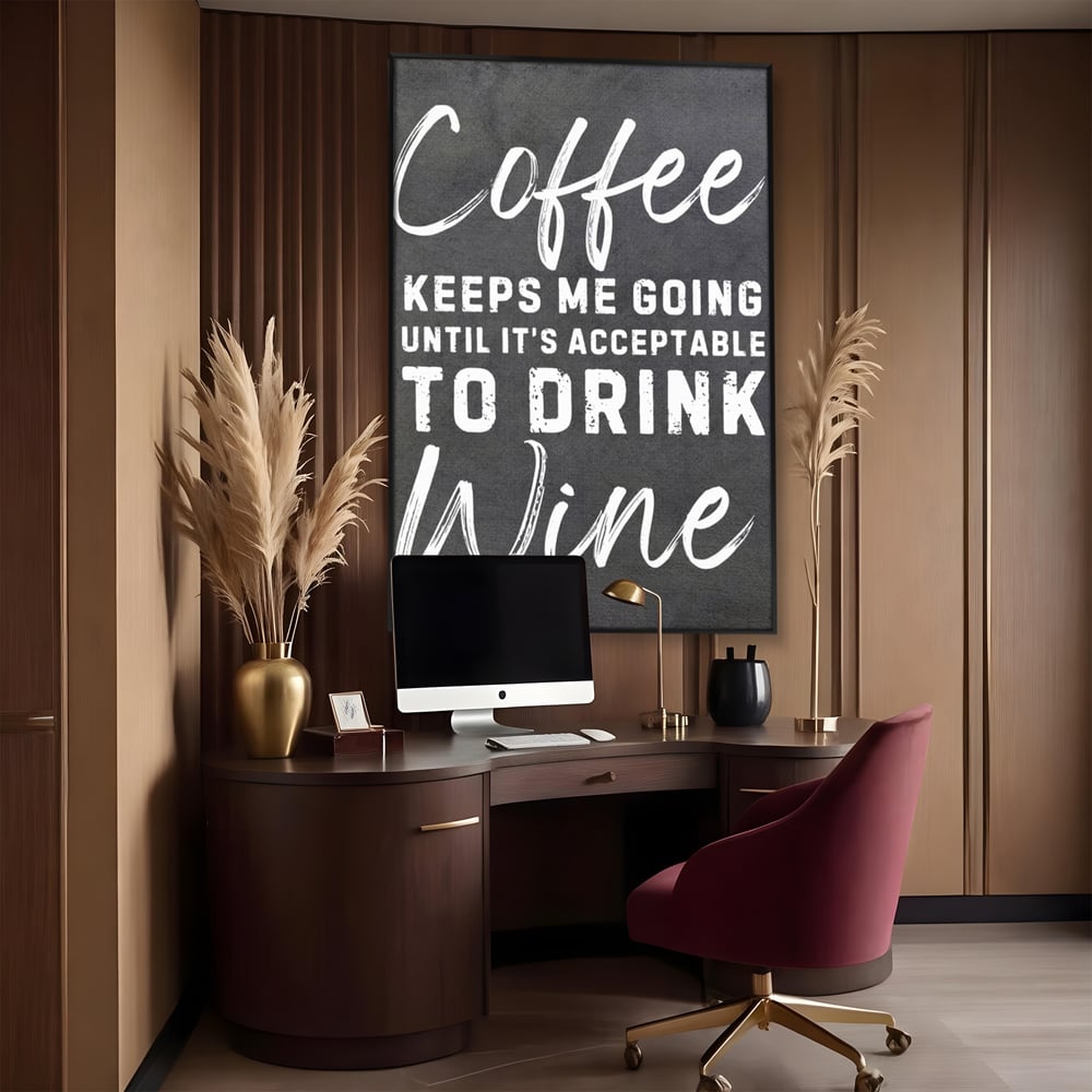 Tablou Canvas Premium, LuxCanva® N1163, Alegerea Perfecta, Motivational, Cafea, Vin, Bauturi, Energie, Rasfat, Cafenea, Pub, Bar, Lounge, Restaurant, Bucatarie