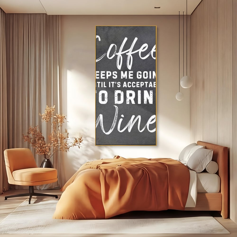 Tablou Canvas Premium, LuxCanva® N1163, Alegerea Perfecta, Motivational, Cafea, Vin, Bauturi, Energie, Rasfat, Cafenea, Pub, Bar, Lounge, Restaurant, Bucatarie