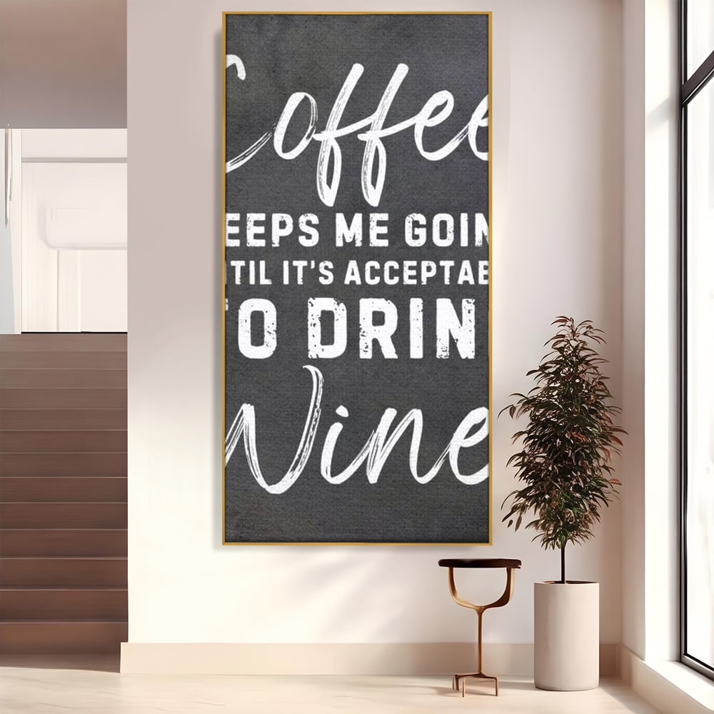 Tablou Canvas Premium, LuxCanva® N1163, Alegerea Perfecta, Motivational, Cafea, Vin, Bauturi, Energie, Rasfat, Cafenea, Pub, Bar, Lounge, Restaurant, Bucatarie
