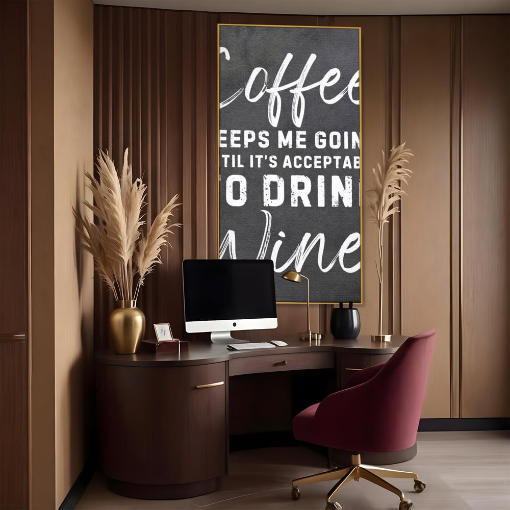 Tablou Canvas Premium, LuxCanva® N1163, Alegerea Perfecta, Motivational, Cafea, Vin, Bauturi, Energie, Rasfat, Cafenea, Pub, Bar, Lounge, Restaurant, Bucatarie
