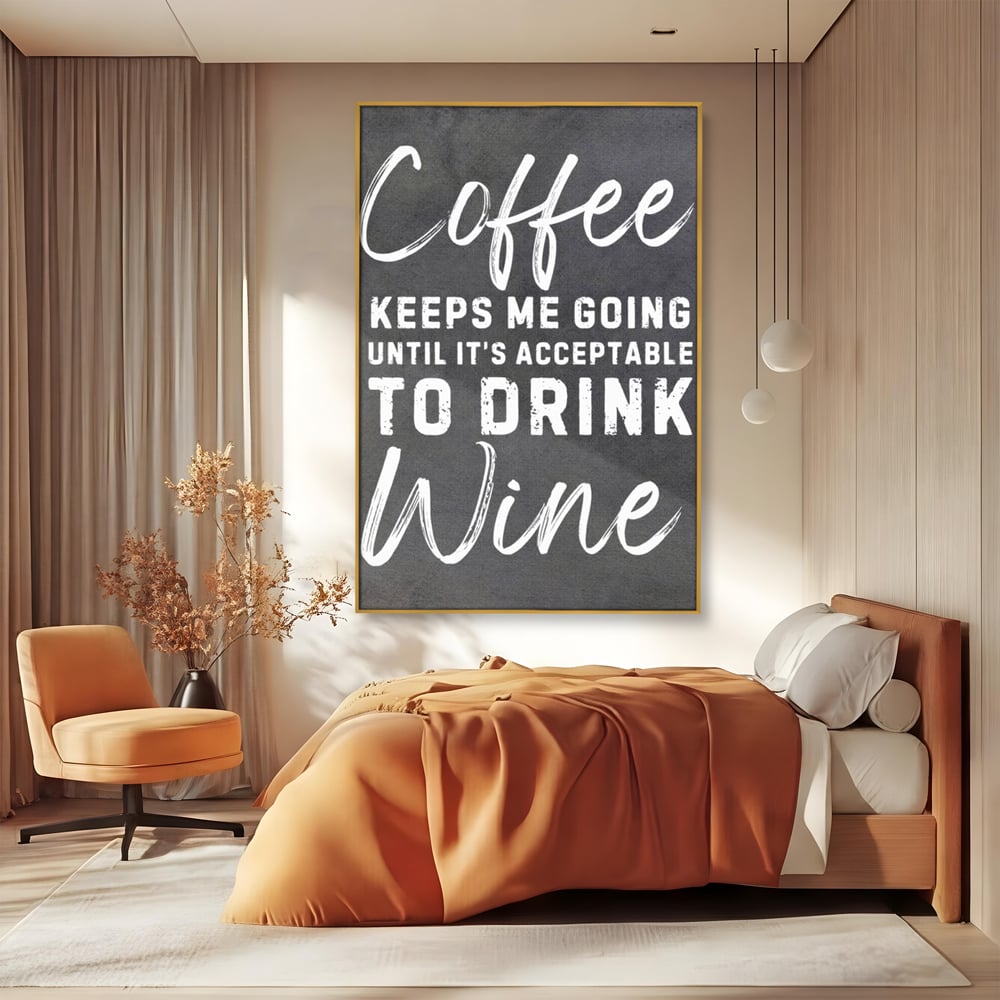 Tablou Canvas Premium, LuxCanva® N1163, Alegerea Perfecta, Motivational, Cafea, Vin, Bauturi, Energie, Rasfat, Cafenea, Pub, Bar, Lounge, Restaurant, Bucatarie