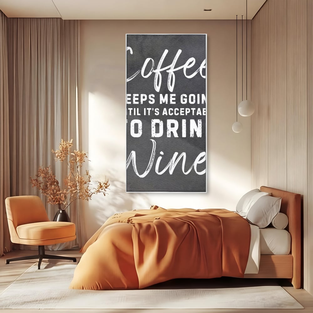 Tablou Canvas Premium, LuxCanva® N1163, Alegerea Perfecta, Motivational, Cafea, Vin, Bauturi, Energie, Rasfat, Cafenea, Pub, Bar, Lounge, Restaurant, Bucatarie