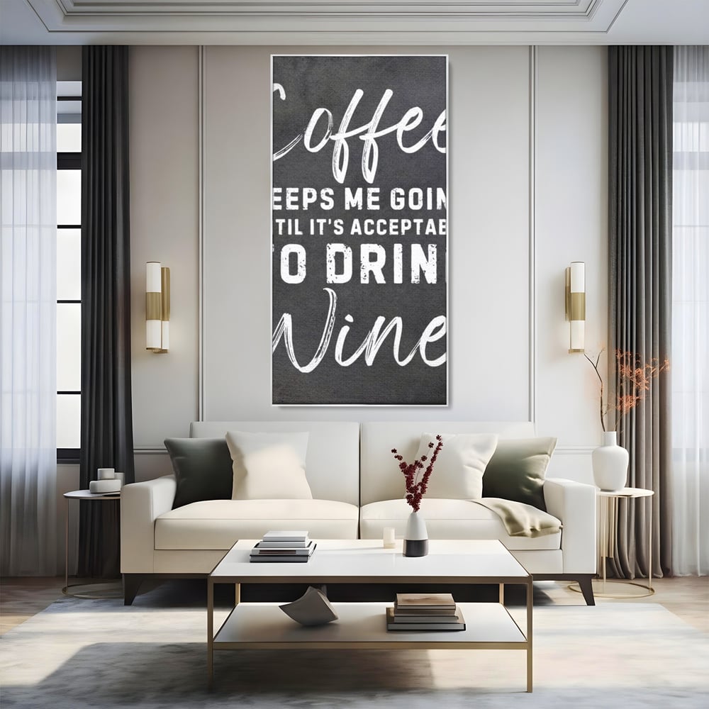 Tablou Canvas Premium, LuxCanva® N1163, Alegerea Perfecta, Motivational, Cafea, Vin, Bauturi, Energie, Rasfat, Cafenea, Pub, Bar, Lounge, Restaurant, Bucatarie