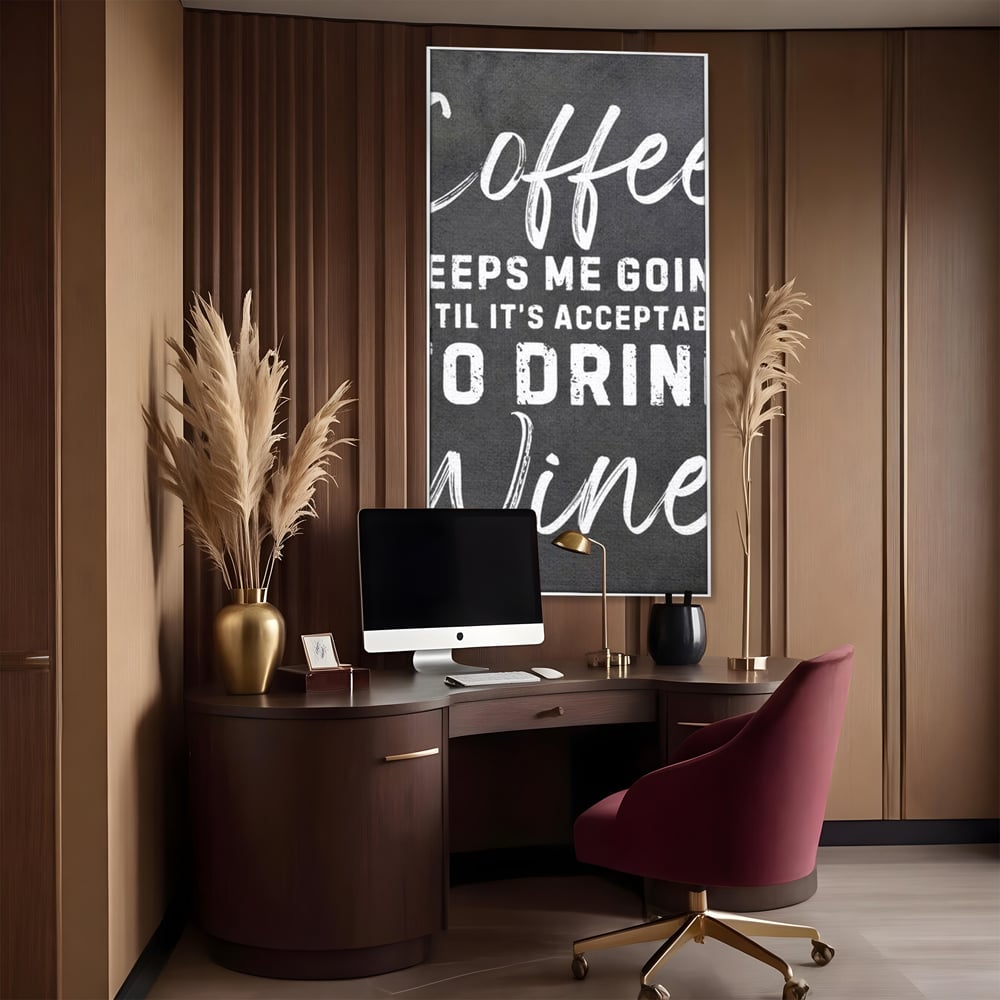Tablou Canvas Premium, LuxCanva® N1163, Alegerea Perfecta, Motivational, Cafea, Vin, Bauturi, Energie, Rasfat, Cafenea, Pub, Bar, Lounge, Restaurant, Bucatarie