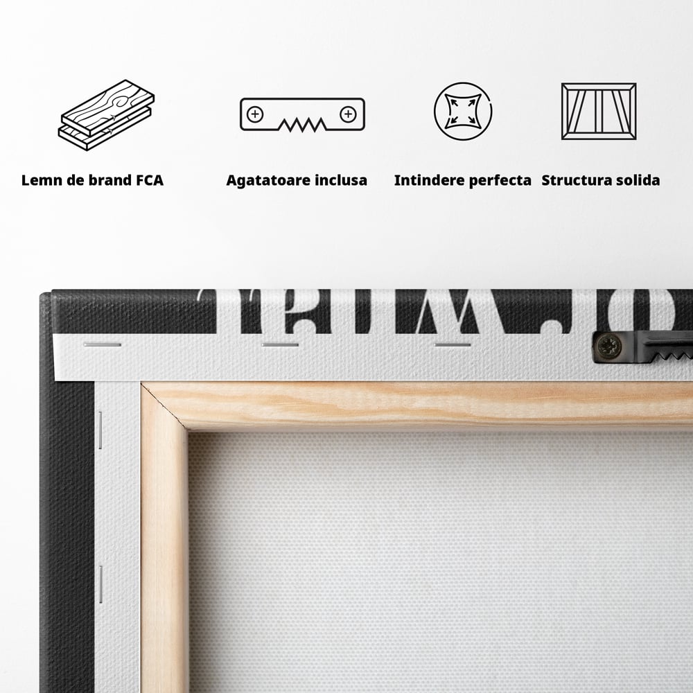 Tablou Canvas Premium, LuxCanva® N1164, Foamea are Cuvantul, Mancare, Foame, Amuzant, Motivational, Modern, Cafenea, Pub, Bar, Lounge, Restaurant, Bucatarie