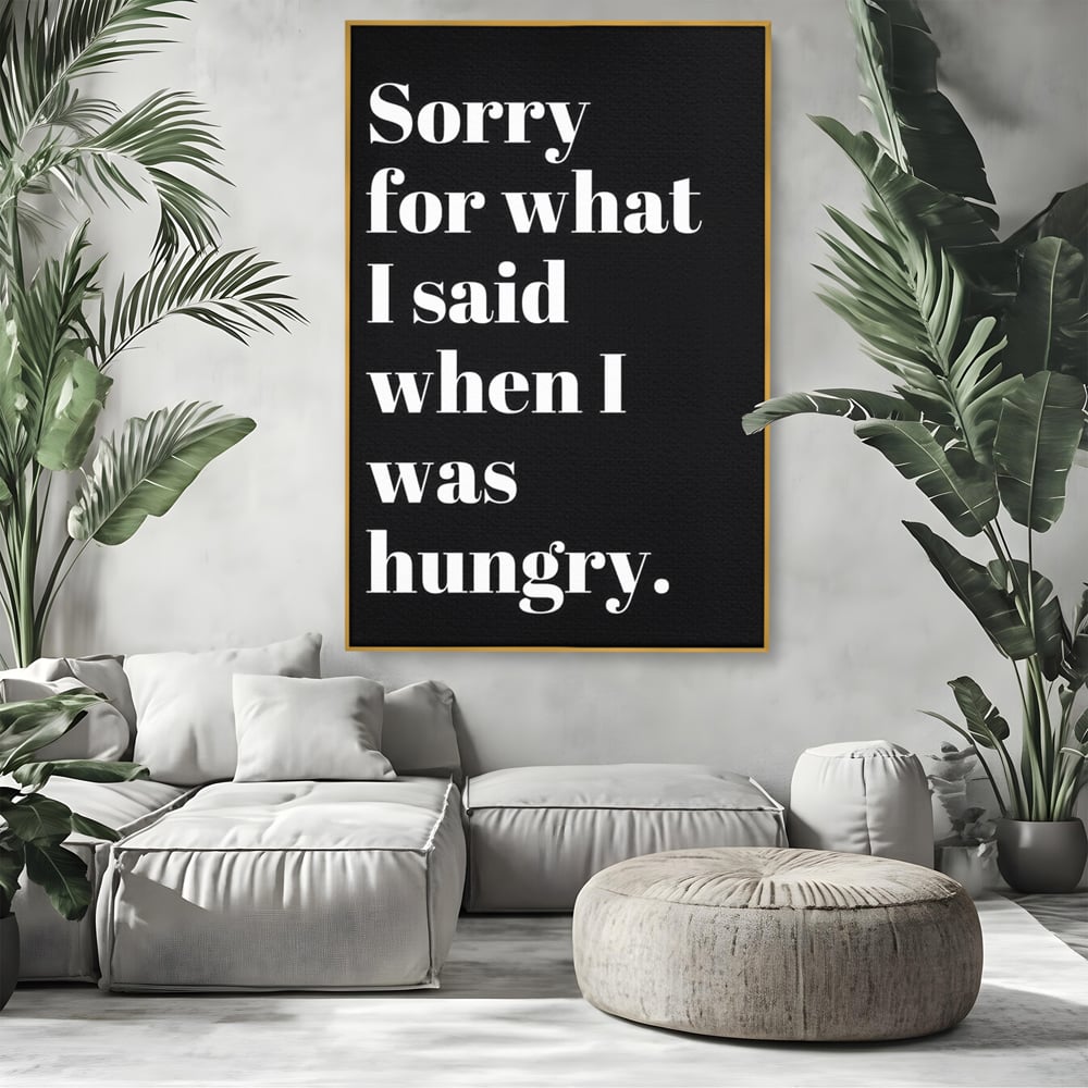 Tablou Canvas Premium, LuxCanva® N1164, Foamea are Cuvantul, Mancare, Foame, Amuzant, Motivational, Modern, Cafenea, Pub, Bar, Lounge, Restaurant, Bucatarie