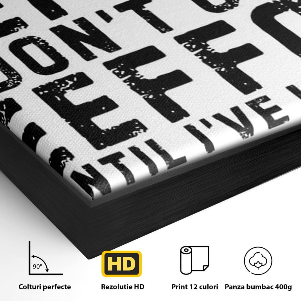 Tablou Canvas Premium, LuxCanva® N1165, Cafeluta cu Atitudine, Motivational, Citat, Dimineata, Energie, Cafea, Amuzant, Cafenea, Pub, Bar, Lounge, Restaurant, Bucatarie