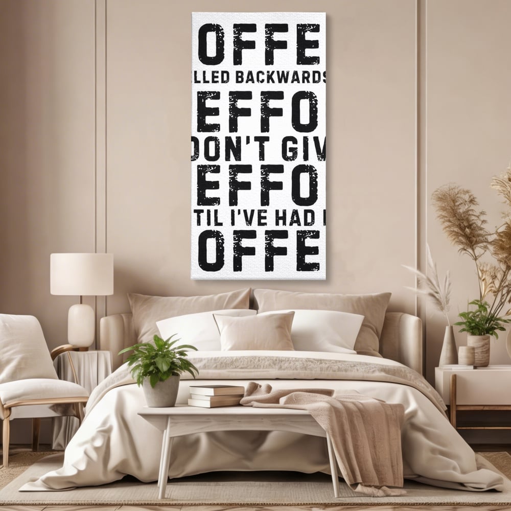 Tablou Canvas Premium, LuxCanva® N1165, Cafeluta cu Atitudine, Motivational, Citat, Dimineata, Energie, Cafea, Amuzant, Cafenea, Pub, Bar, Lounge, Restaurant, Bucatarie