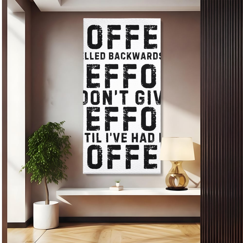 Tablou Canvas Premium, LuxCanva® N1165, Cafeluta cu Atitudine, Motivational, Citat, Dimineata, Energie, Cafea, Amuzant, Cafenea, Pub, Bar, Lounge, Restaurant, Bucatarie