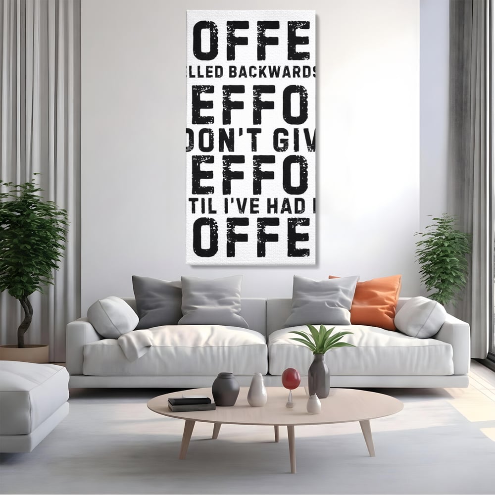 Tablou Canvas Premium, LuxCanva® N1165, Cafeluta cu Atitudine, Motivational, Citat, Dimineata, Energie, Cafea, Amuzant, Cafenea, Pub, Bar, Lounge, Restaurant, Bucatarie