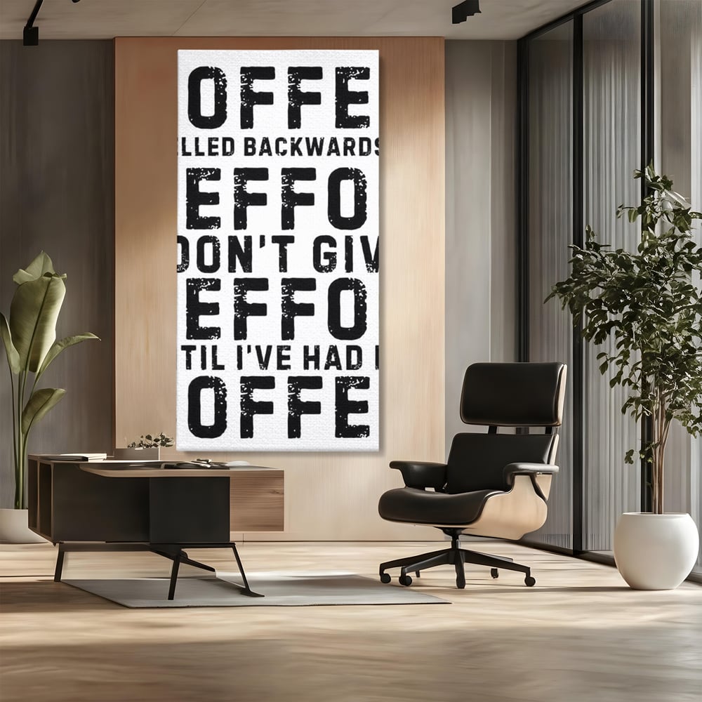 Tablou Canvas Premium, LuxCanva® N1165, Cafeluta cu Atitudine, Motivational, Citat, Dimineata, Energie, Cafea, Amuzant, Cafenea, Pub, Bar, Lounge, Restaurant, Bucatarie