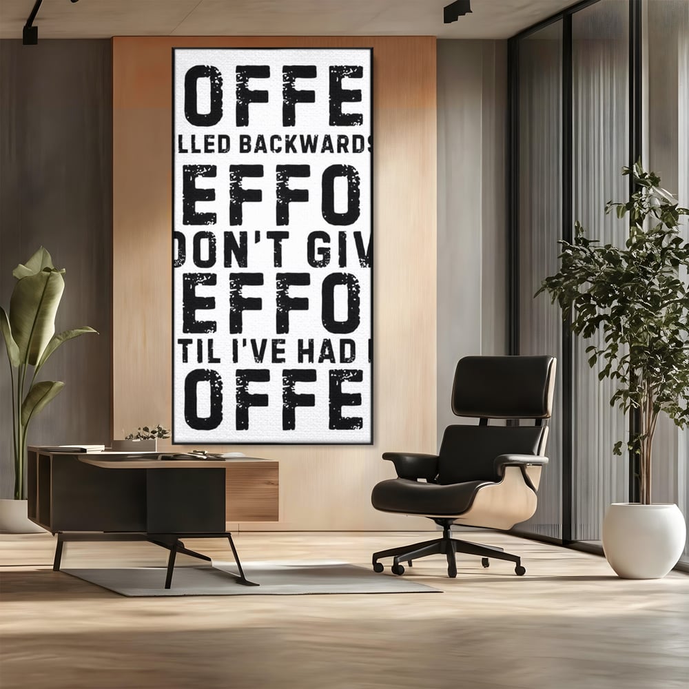 Tablou Canvas Premium, LuxCanva® N1165, Cafeluta cu Atitudine, Motivational, Citat, Dimineata, Energie, Cafea, Amuzant, Cafenea, Pub, Bar, Lounge, Restaurant, Bucatarie