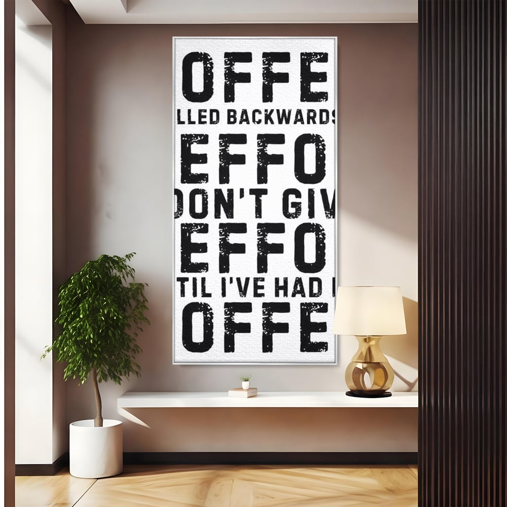 Tablou Canvas Premium, LuxCanva® N1165, Cafeluta cu Atitudine, Motivational, Citat, Dimineata, Energie, Cafea, Amuzant, Cafenea, Pub, Bar, Lounge, Restaurant, Bucatarie