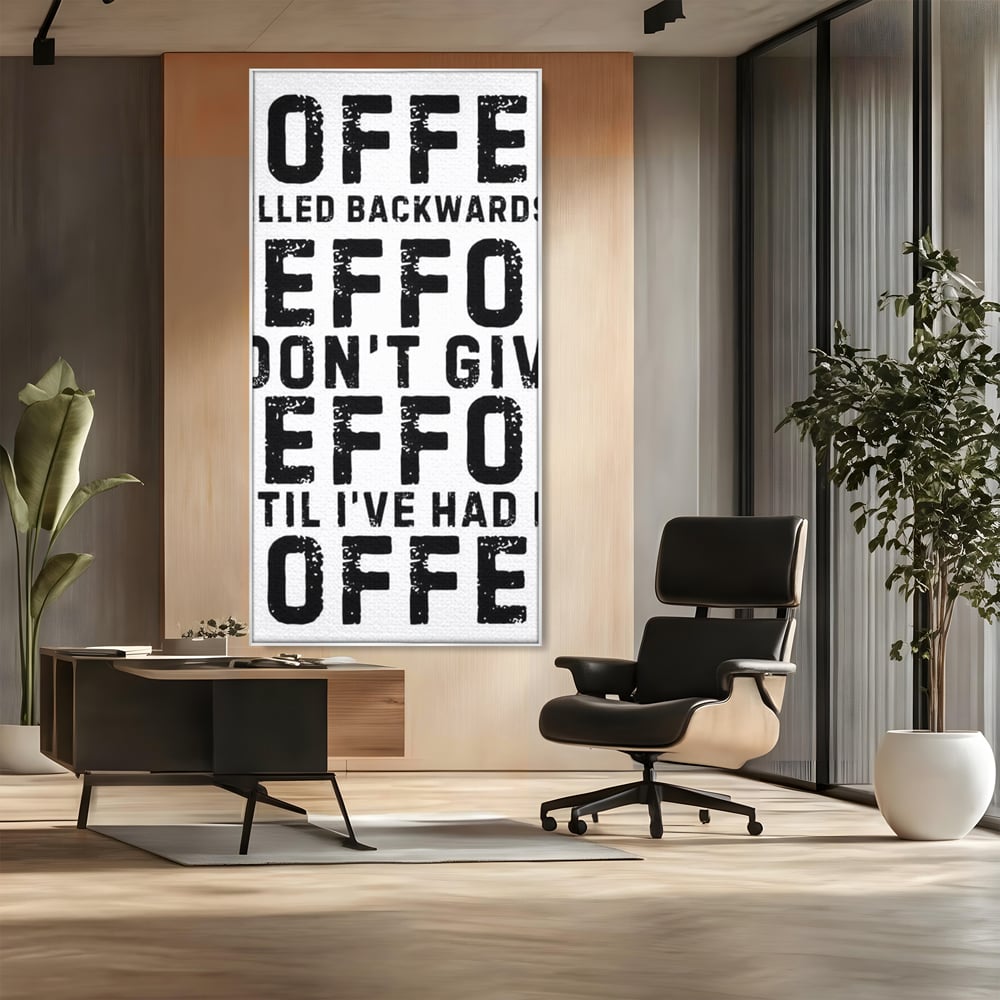 Tablou Canvas Premium, LuxCanva® N1165, Cafeluta cu Atitudine, Motivational, Citat, Dimineata, Energie, Cafea, Amuzant, Cafenea, Pub, Bar, Lounge, Restaurant, Bucatarie