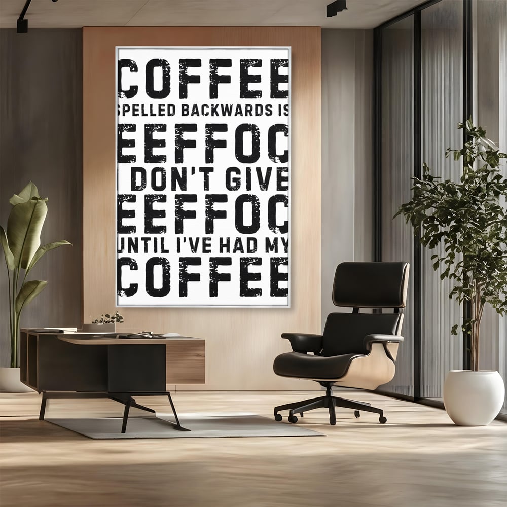 Tablou Canvas Premium, LuxCanva® N1165, Cafeluta cu Atitudine, Motivational, Citat, Dimineata, Energie, Cafea, Amuzant, Cafenea, Pub, Bar, Lounge, Restaurant, Bucatarie