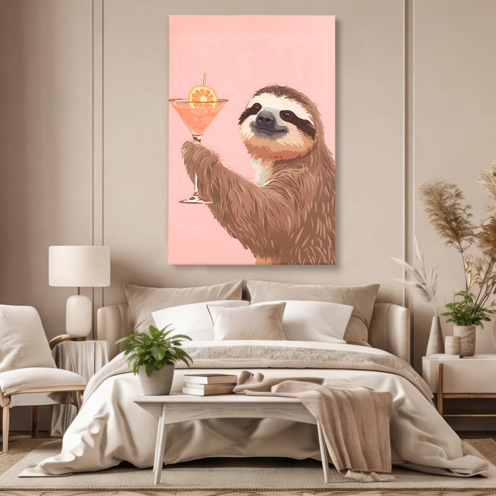 Tablou Canvas Premium, LuxCanva® N1167, Petrecere in Fiecare Zi, Cocktail, Bautura, Lenes, Animal, Relaxare, Party, Pub, Bar, Lounge, Restaurant, Bucatarie