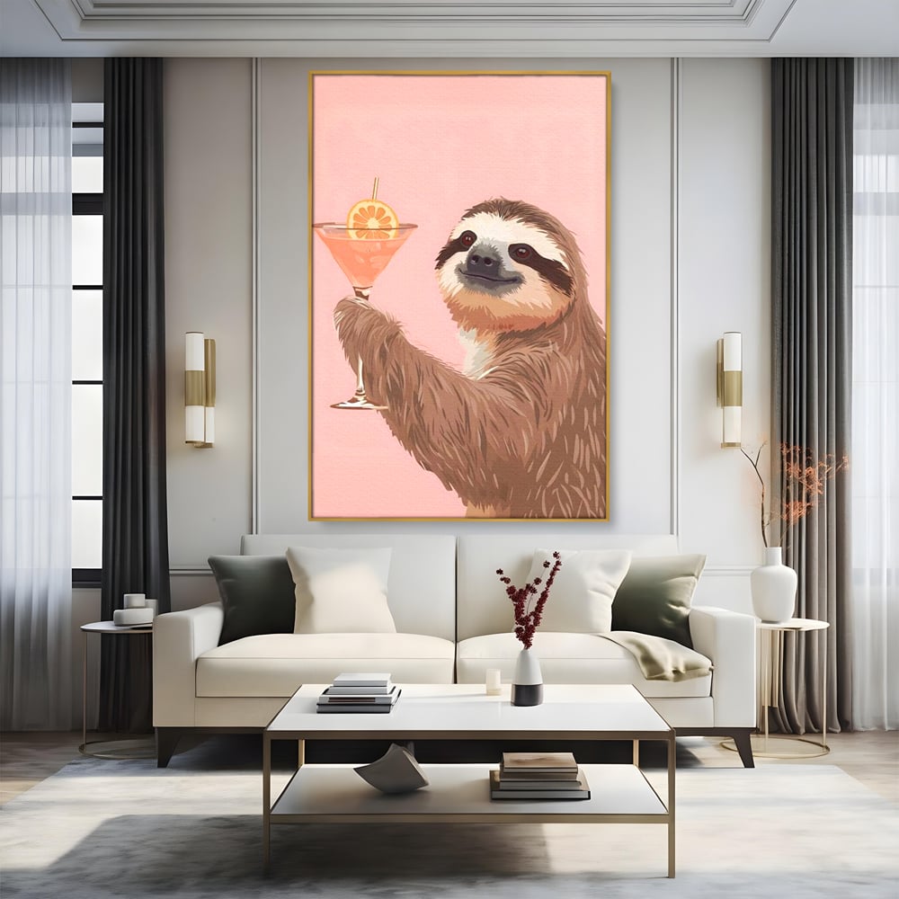 Tablou Canvas Premium, LuxCanva® N1167, Petrecere in Fiecare Zi, Cocktail, Bautura, Lenes, Animal, Relaxare, Party, Pub, Bar, Lounge, Restaurant, Bucatarie