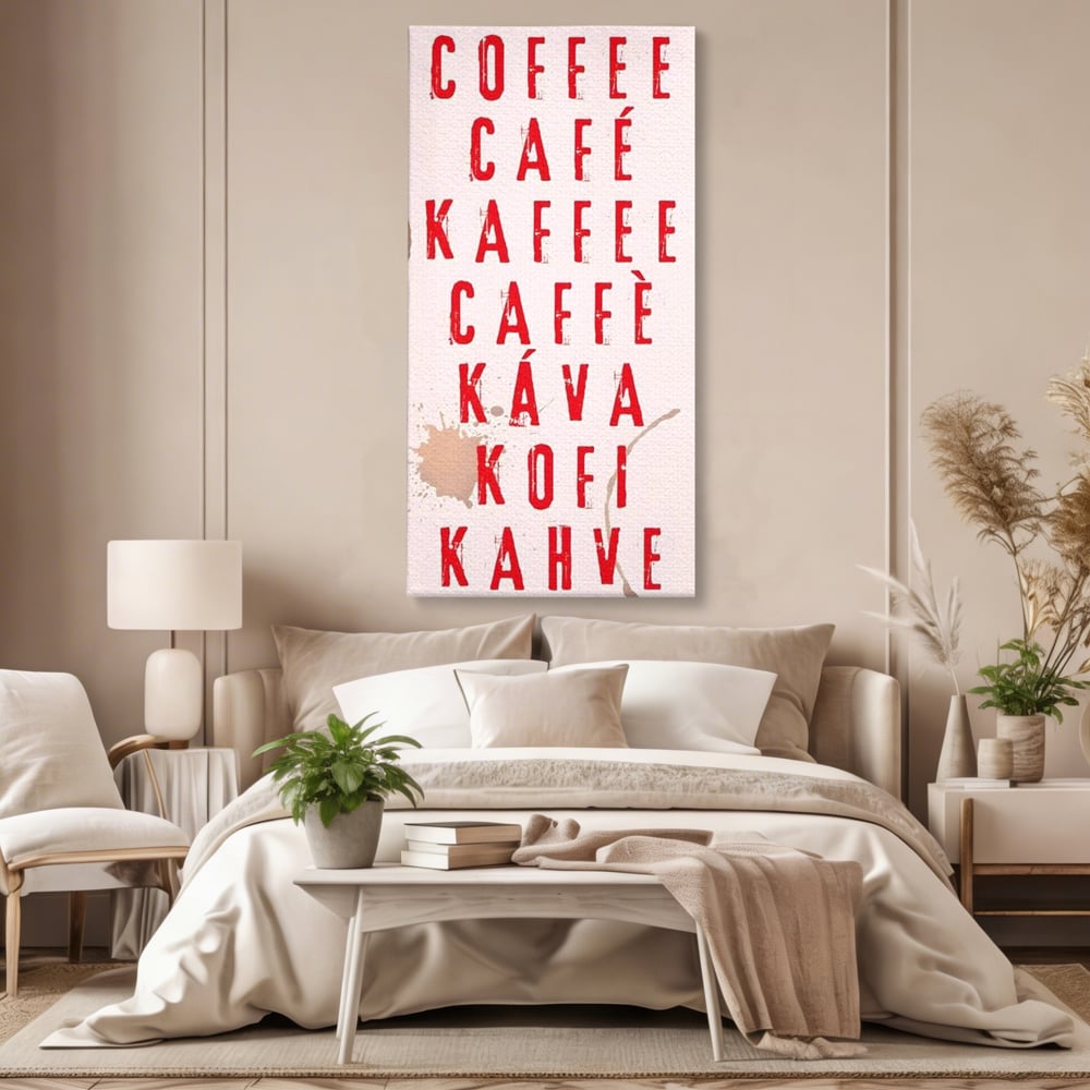 Tablou Canvas Premium, LuxCanva® N1168, Cafea fara Frontiere, Cafea, Dimineata, Obicei, Universal, International, Cafenea, Pub, Bar, Lounge, Restaurant, Bucatarie