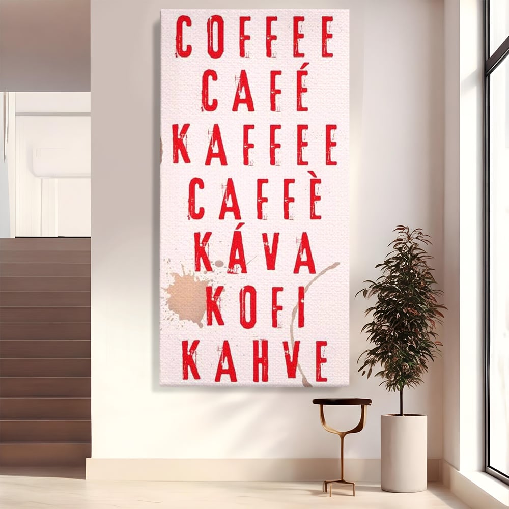 Tablou Canvas Premium, LuxCanva® N1168, Cafea fara Frontiere, Cafea, Dimineata, Obicei, Universal, International, Cafenea, Pub, Bar, Lounge, Restaurant, Bucatarie