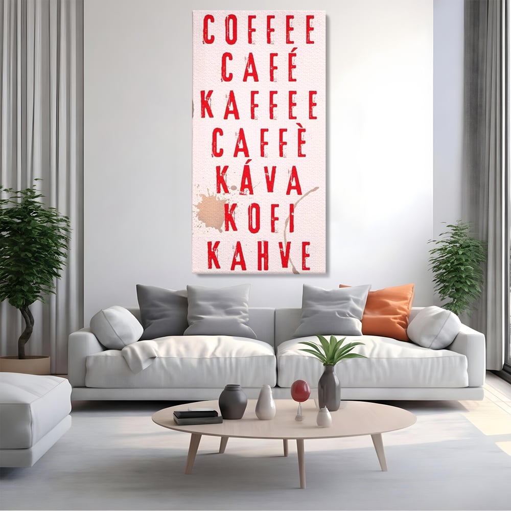 Tablou Canvas Premium, LuxCanva® N1168, Cafea fara Frontiere, Cafea, Dimineata, Obicei, Universal, International, Cafenea, Pub, Bar, Lounge, Restaurant, Bucatarie