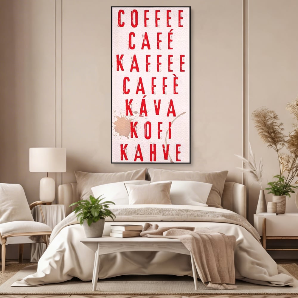 Tablou Canvas Premium, LuxCanva® N1168, Cafea fara Frontiere, Cafea, Dimineata, Obicei, Universal, International, Cafenea, Pub, Bar, Lounge, Restaurant, Bucatarie