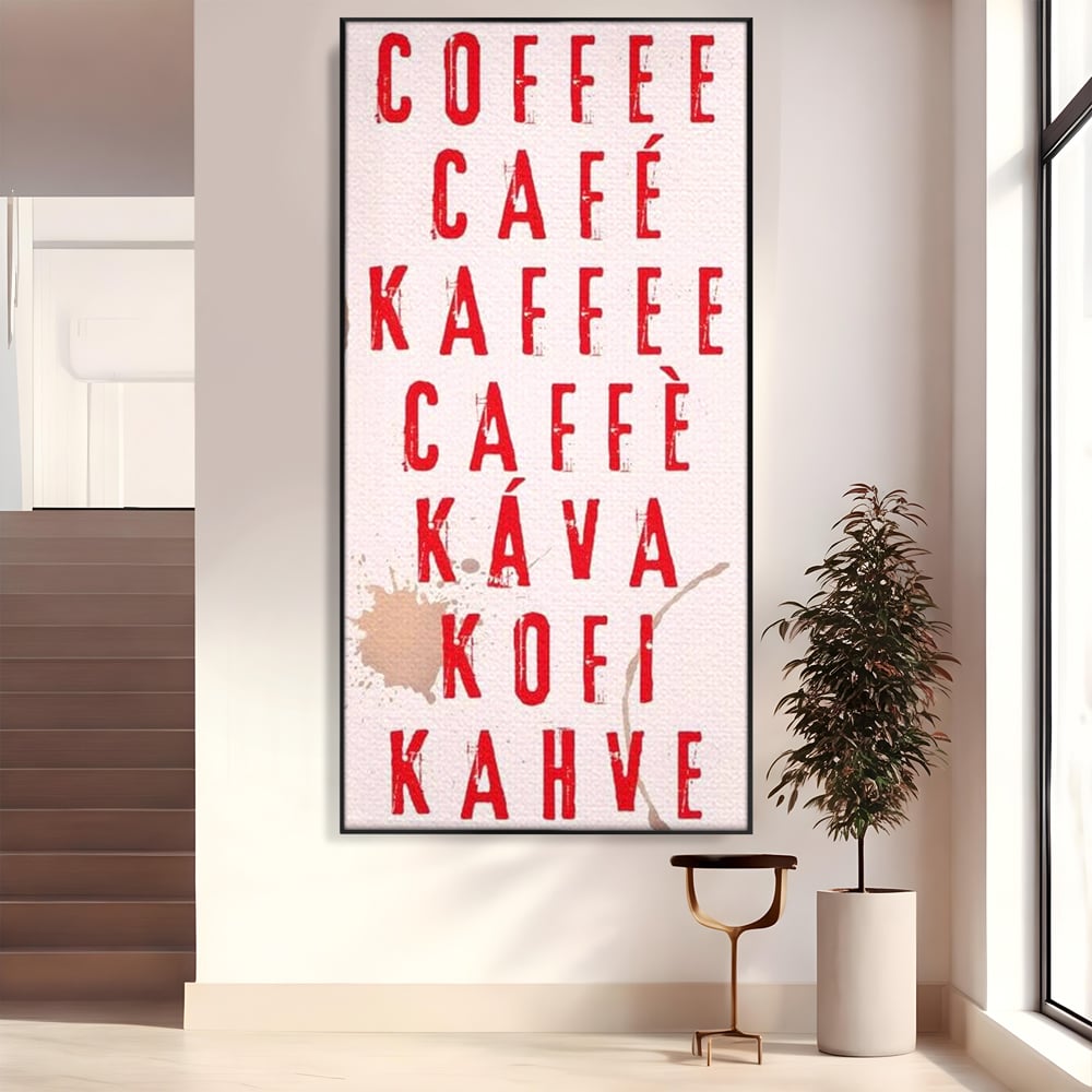 Tablou Canvas Premium, LuxCanva® N1168, Cafea fara Frontiere, Cafea, Dimineata, Obicei, Universal, International, Cafenea, Pub, Bar, Lounge, Restaurant, Bucatarie