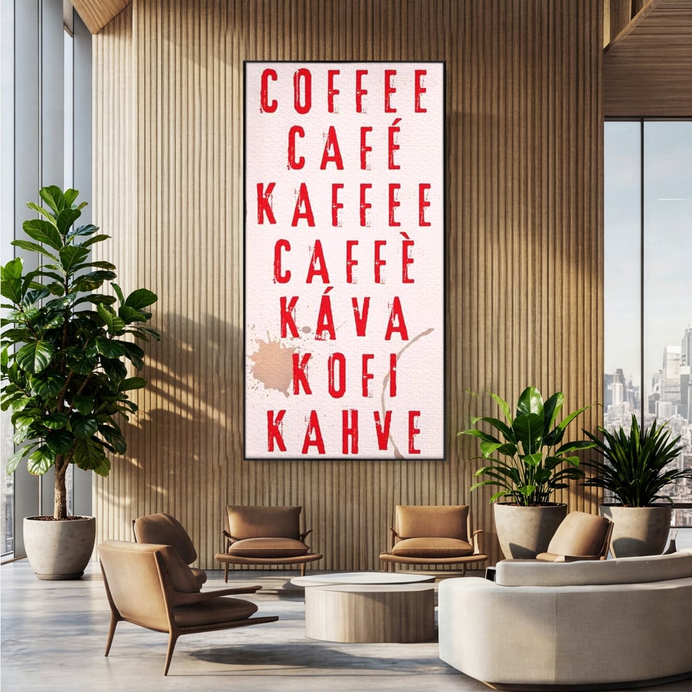Tablou Canvas Premium, LuxCanva® N1168, Cafea fara Frontiere, Cafea, Dimineata, Obicei, Universal, International, Cafenea, Pub, Bar, Lounge, Restaurant, Bucatarie