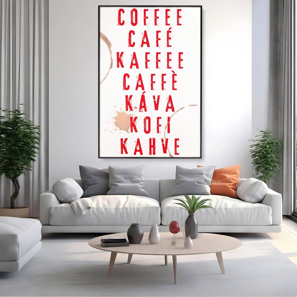 Tablou Canvas Premium, LuxCanva® N1168, Cafea fara Frontiere, Cafea, Dimineata, Obicei, Universal, International, Cafenea, Pub, Bar, Lounge, Restaurant, Bucatarie