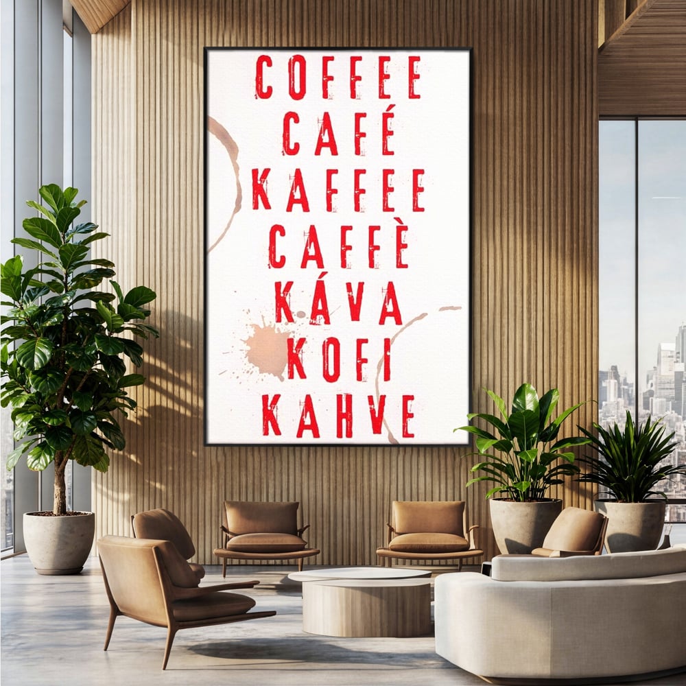 Tablou Canvas Premium, LuxCanva® N1168, Cafea fara Frontiere, Cafea, Dimineata, Obicei, Universal, International, Cafenea, Pub, Bar, Lounge, Restaurant, Bucatarie