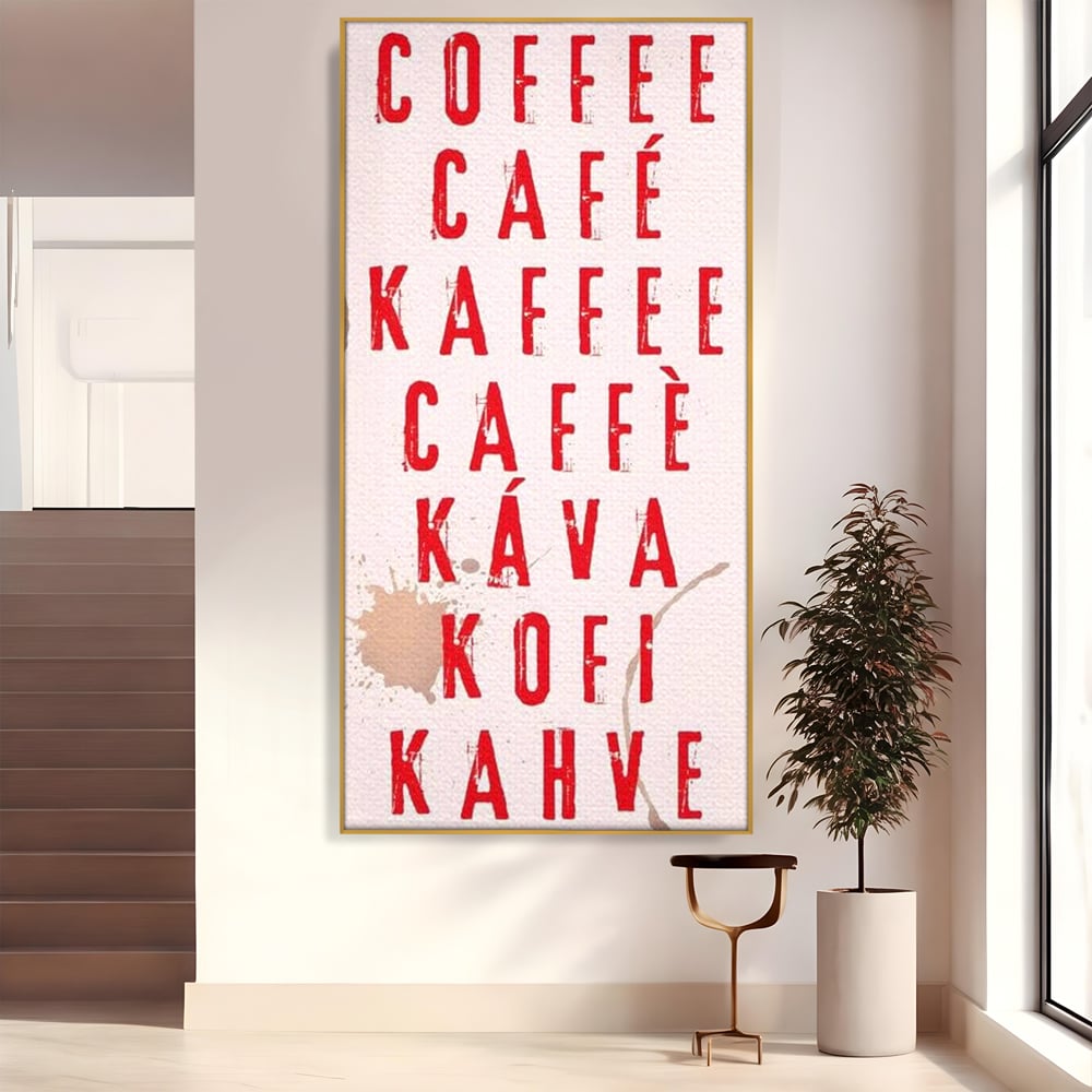 Tablou Canvas Premium, LuxCanva® N1168, Cafea fara Frontiere, Cafea, Dimineata, Obicei, Universal, International, Cafenea, Pub, Bar, Lounge, Restaurant, Bucatarie
