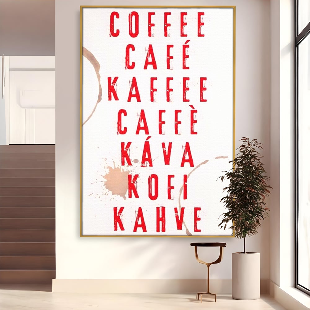 Tablou Canvas Premium, LuxCanva® N1168, Cafea fara Frontiere, Cafea, Dimineata, Obicei, Universal, International, Cafenea, Pub, Bar, Lounge, Restaurant, Bucatarie