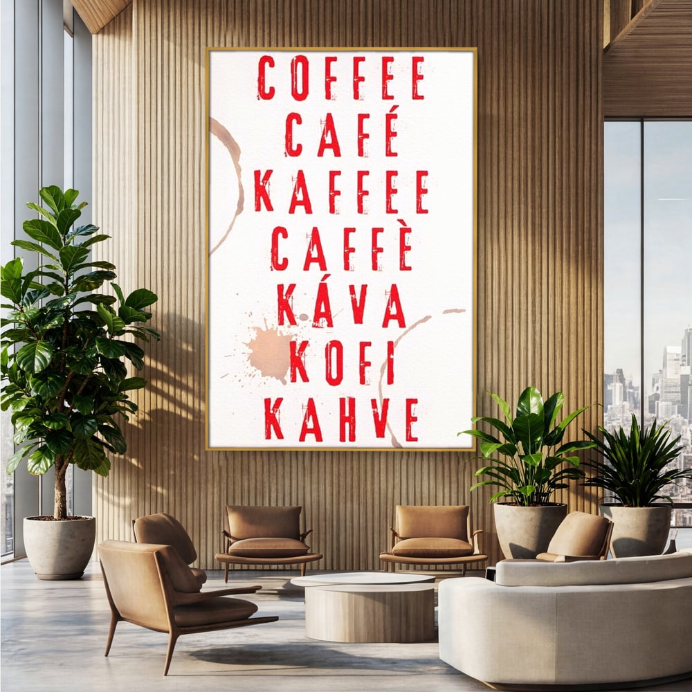 Tablou Canvas Premium, LuxCanva® N1168, Cafea fara Frontiere, Cafea, Dimineata, Obicei, Universal, International, Cafenea, Pub, Bar, Lounge, Restaurant, Bucatarie