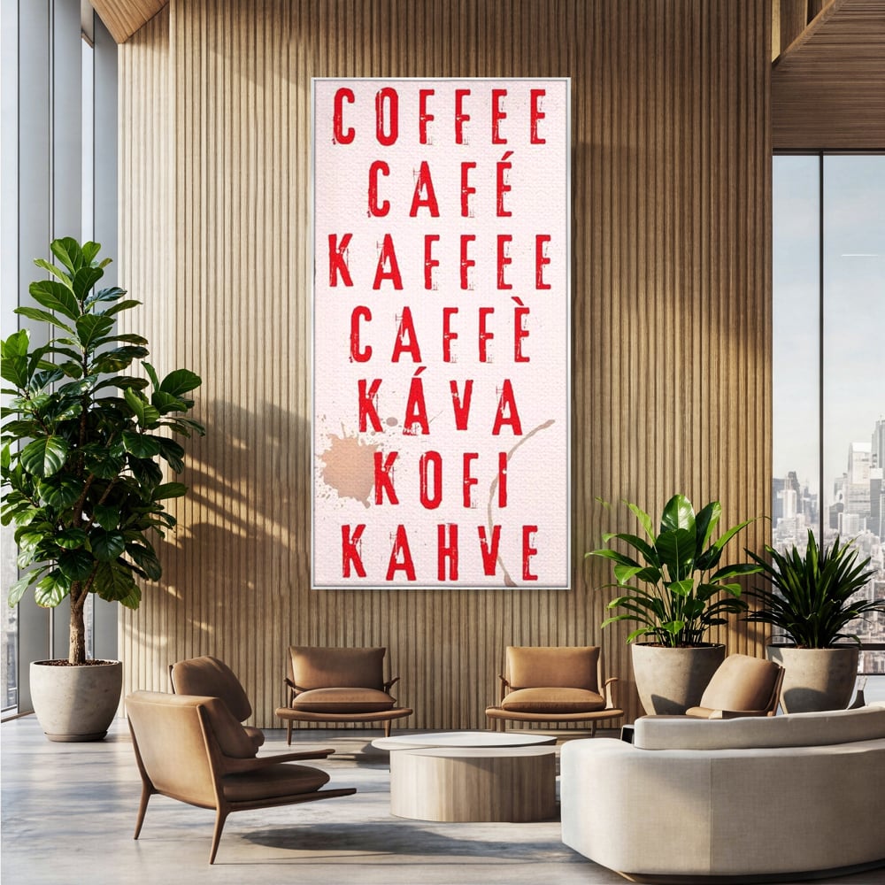 Tablou Canvas Premium, LuxCanva® N1168, Cafea fara Frontiere, Cafea, Dimineata, Obicei, Universal, International, Cafenea, Pub, Bar, Lounge, Restaurant, Bucatarie