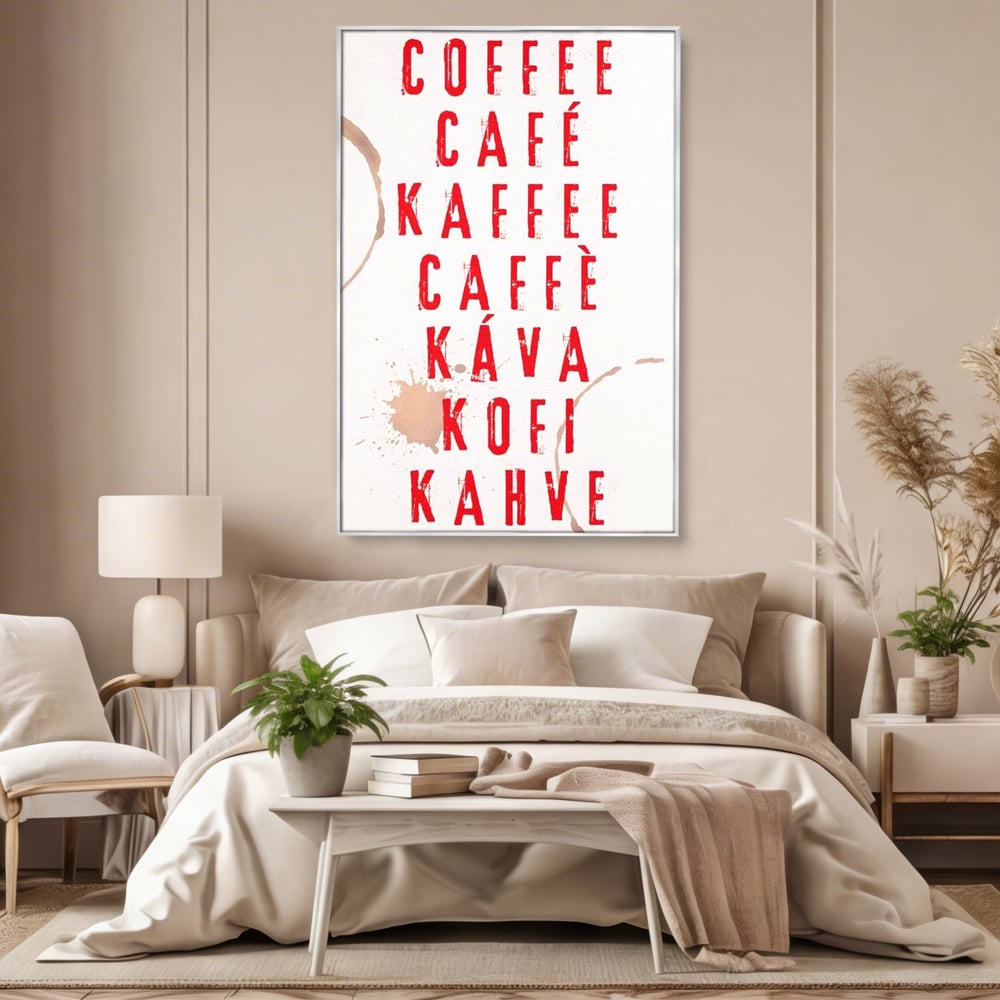 Tablou Canvas Premium, LuxCanva® N1168, Cafea fara Frontiere, Cafea, Dimineata, Obicei, Universal, International, Cafenea, Pub, Bar, Lounge, Restaurant, Bucatarie