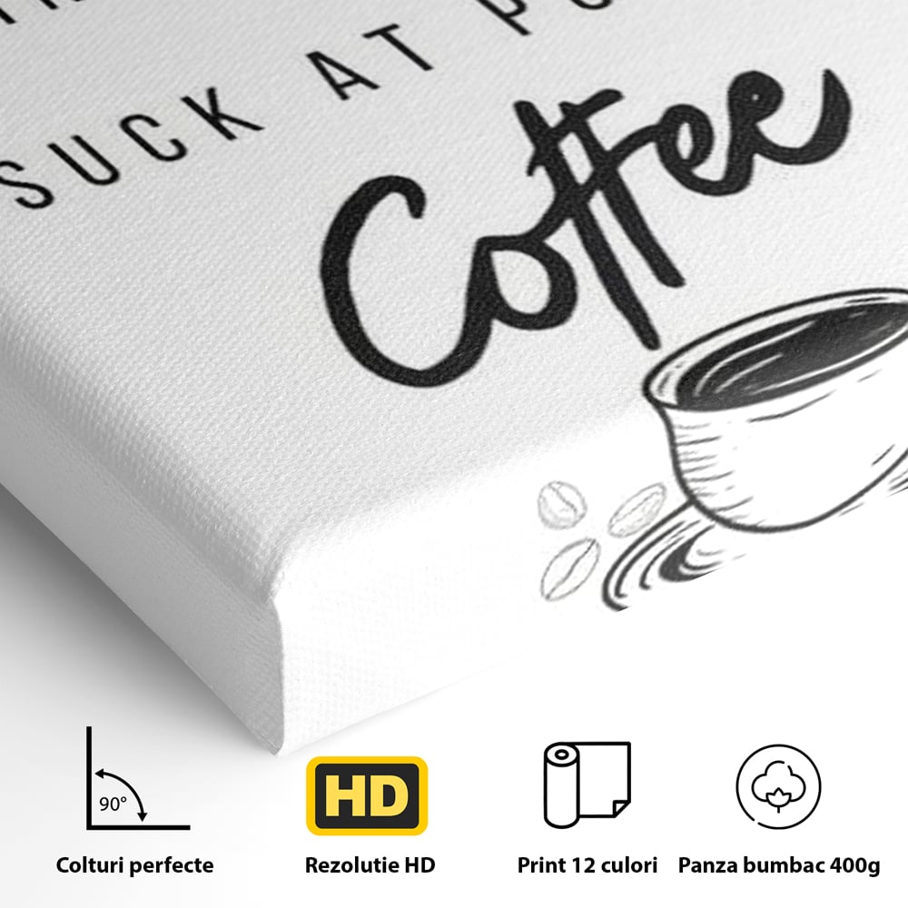 Tablou Canvas Premium, LuxCanva® N1169, Un Mic Poem Aromat, Cafea, Poezie, Dimineata, Design, Modern, Amuzant, Cafenea, Pub, Bar, Lounge, Restaurant, Bucatarie