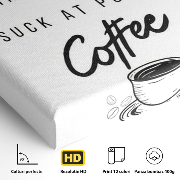 Tablou Canvas Premium, LuxCanva® N1169, Un Mic Poem Aromat, Cafea, Poezie, Dimineata, Design, Modern, Amuzant, Cafenea, Pub, Bar, Lounge, Restaurant, Bucatarie