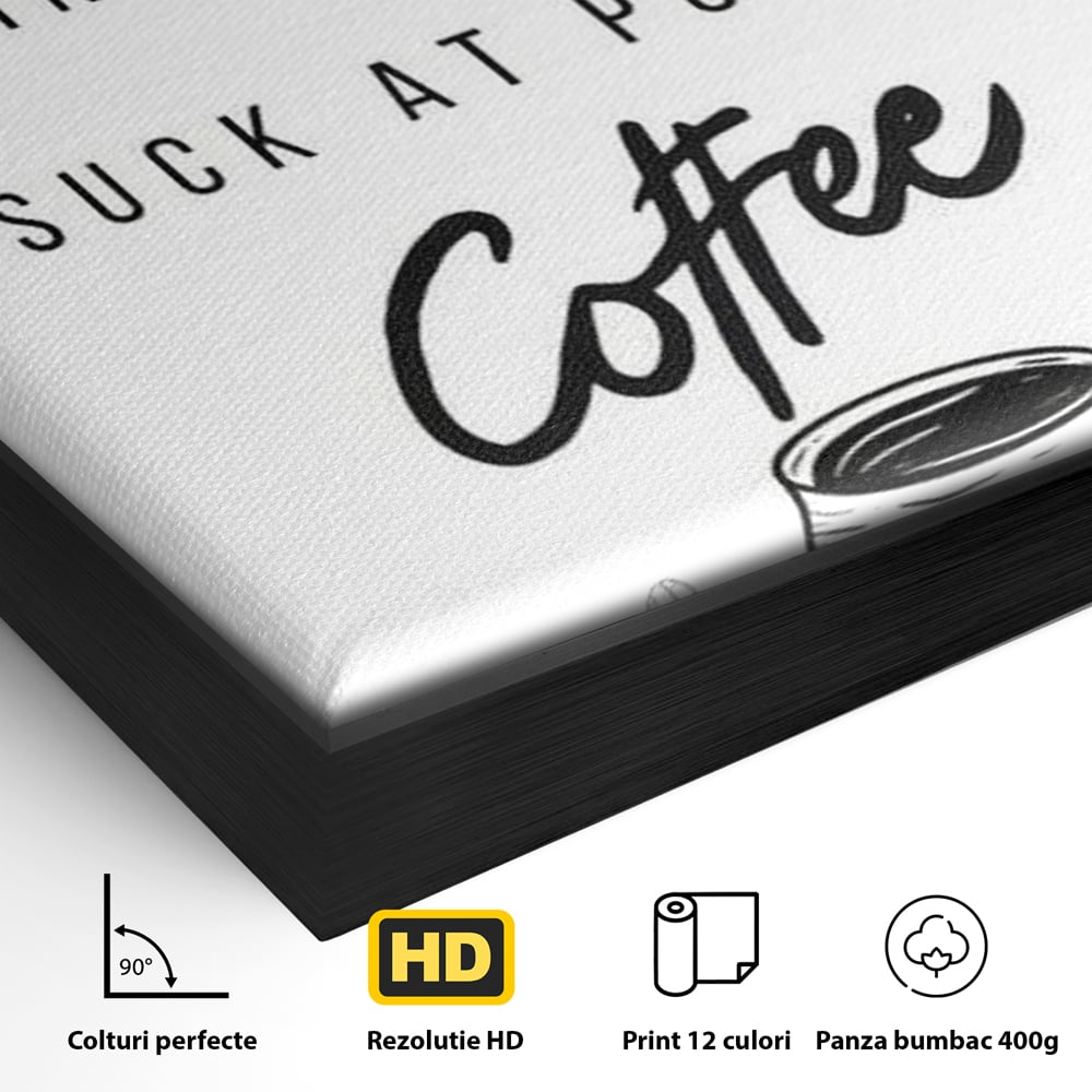 Tablou Canvas Premium, LuxCanva® N1169, Un Mic Poem Aromat, Cafea, Poezie, Dimineata, Design, Modern, Amuzant, Cafenea, Pub, Bar, Lounge, Restaurant, Bucatarie