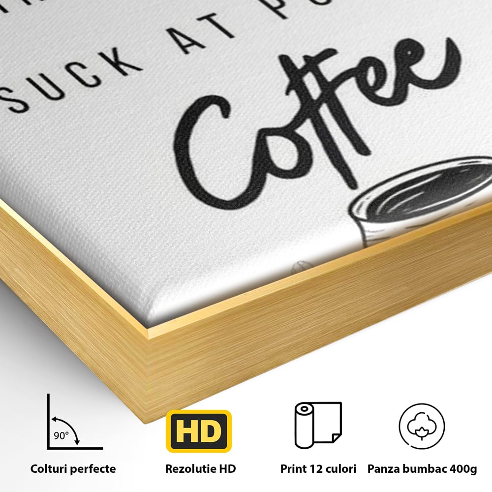 Tablou Canvas Premium, LuxCanva® N1169, Un Mic Poem Aromat, Cafea, Poezie, Dimineata, Design, Modern, Amuzant, Cafenea, Pub, Bar, Lounge, Restaurant, Bucatarie