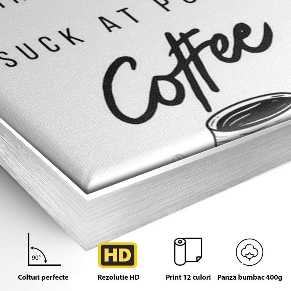 Tablou Canvas Premium, LuxCanva® N1169, Un Mic Poem Aromat, Cafea, Poezie, Dimineata, Design, Modern, Amuzant, Cafenea, Pub, Bar, Lounge, Restaurant, Bucatarie