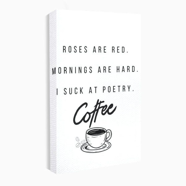 Tablou Canvas Premium, LuxCanva® N1169, Un Mic Poem Aromat, Cafea, Poezie, Dimineata, Design, Modern, Amuzant, Cafenea, Pub, Bar, Lounge, Restaurant, Bucatarie