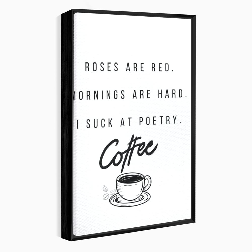 Tablou Canvas Premium, LuxCanva® N1169, Un Mic Poem Aromat, Cafea, Poezie, Dimineata, Design, Modern, Amuzant, Cafenea, Pub, Bar, Lounge, Restaurant, Bucatarie