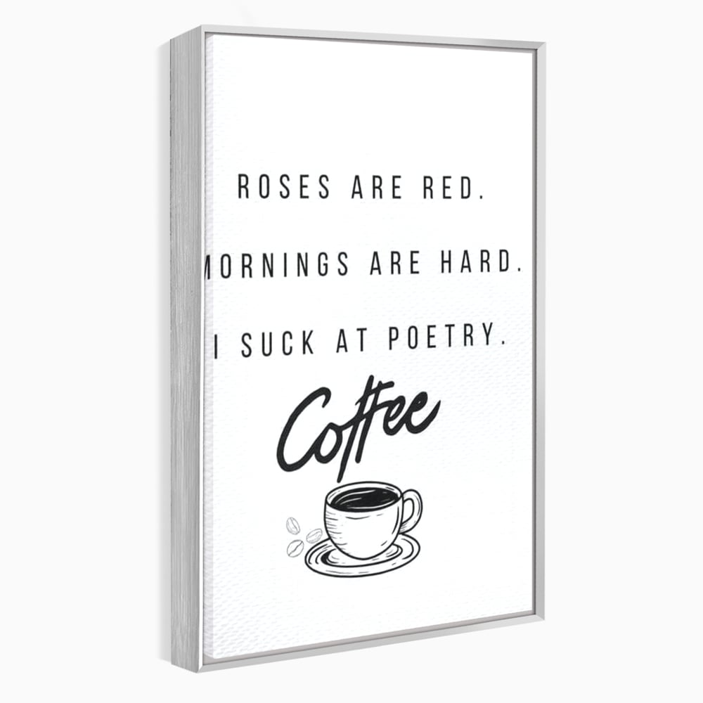 Tablou Canvas Premium, LuxCanva® N1169, Un Mic Poem Aromat, Cafea, Poezie, Dimineata, Design, Modern, Amuzant, Cafenea, Pub, Bar, Lounge, Restaurant, Bucatarie