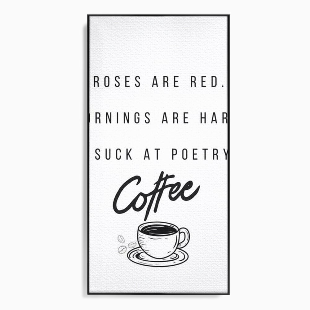 Tablou Canvas Premium, LuxCanva® N1169, Un Mic Poem Aromat, Cafea, Poezie, Dimineata, Design, Modern, Amuzant, Cafenea, Pub, Bar, Lounge, Restaurant, Bucatarie