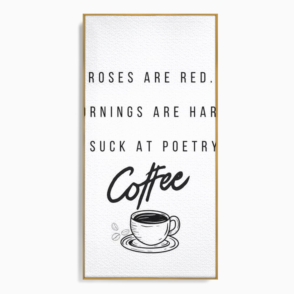 Tablou Canvas Premium, LuxCanva® N1169, Un Mic Poem Aromat, Cafea, Poezie, Dimineata, Design, Modern, Amuzant, Cafenea, Pub, Bar, Lounge, Restaurant, Bucatarie