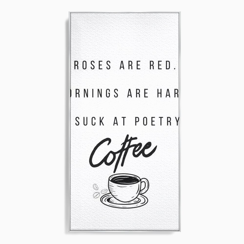 Tablou Canvas Premium, LuxCanva® N1169, Un Mic Poem Aromat, Cafea, Poezie, Dimineata, Design, Modern, Amuzant, Cafenea, Pub, Bar, Lounge, Restaurant, Bucatarie